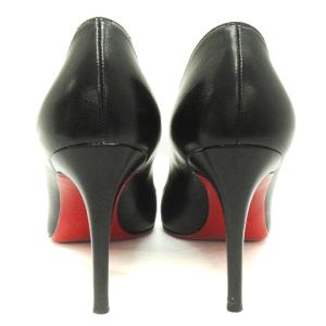 Christian Louboutin ピガール パンプス ポインテッドトゥ ハイヒール レザー ブラック 37