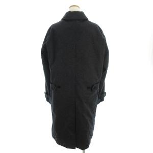 BARNEYS NEW YORK 美品 17AW ステンカラーコート ひざ丈 ウール ライナー付き ダウン 比翼 フロントボタン センターベント 17AW-BRUC-02