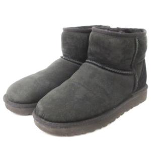 Classic Mini ムートンブーツ ショート スエード 1016222 ブラック 23