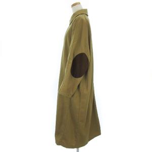 BEAMS BOY 18年製 カルゼ トップコート ステンカラー エルボーパッチ ポリコットン 13-19-0253-803 無地 ベージュ アウター