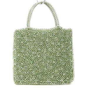 ハンドバッグ スクエア ミニ ワイヤー グリーン