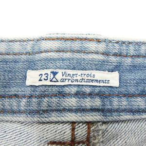 23区 デニム パンツ ジーンズ ストレート ブルー 青 46 大きいサイズ