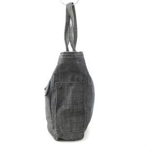 PORTER 吉田カバン OUNCE デニム トートバッグ ロゴ 刺繍 グレー