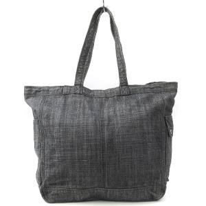 PORTER 吉田カバン OUNCE デニム トートバッグ ロゴ 刺繍 グレー