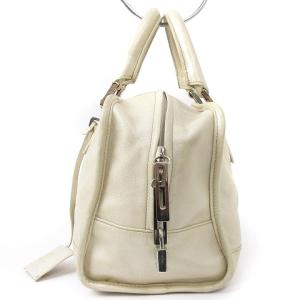 LOEWE アマソナ28 ハンドバッグ レザー アイボリー