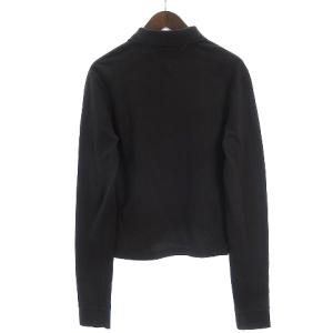 BOTTEGA VENETA ポロシャツ カットソー 長袖 鹿の子 コットン Vステッチ 比翼 フロントボタン ブラウン