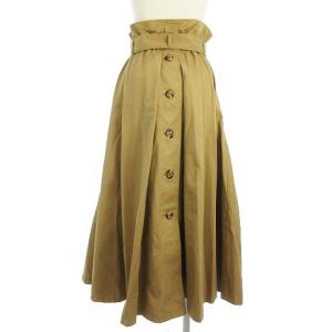 Ameri VINTAGE 17AW トレンチスカート ロング フレア ベルト付き コットン 017290512 ベージュ F