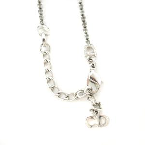 Christian Dior ネックレス ペンダント ストーン ロゴプレート シルバーカラー アクセサリー
