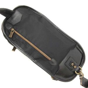 Orobianco ボディバッグ スリングバッグ ナイロン レザー ブラック 黒