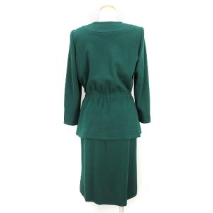 GIVENCHY ヴィンテージ セットアップ ジャケット スカート ウール 緑 グリーン 10 TH