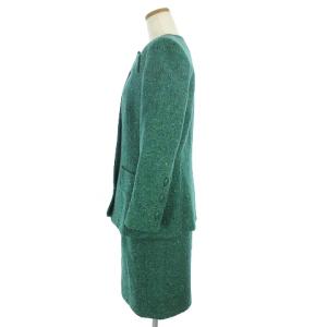 GIVENCHY ヴィンテージ スーツ セットアップ ノーカラージャケット シングル タイトスカート グリーン