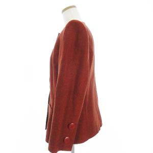 GIVENCHY ジャケット ブレザー ノーカーラー ジャガード ウール レッド