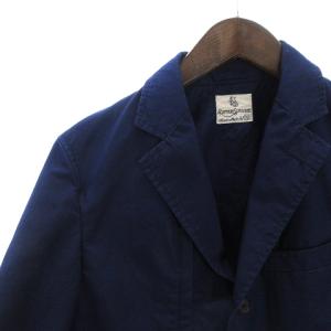 KAPTAIN SUNSHINE テーラードジャケット ブレザー シングル コットン センターベント フロントボタン KS4SJK04 紺 ネイビー 36