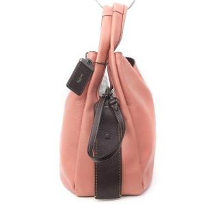 COACH 美品 バンディットホーボー トートバッグ チャーム付き レザー 花柄 E1780-86760 ピンク