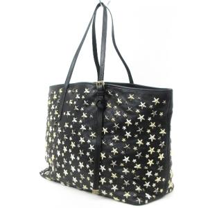 JIMMY CHOO SASHA トートバッグ レザー スタースタッズ 黒