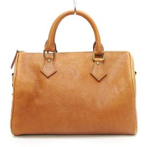 ボストンバッグ ミニ レザー ブラウン