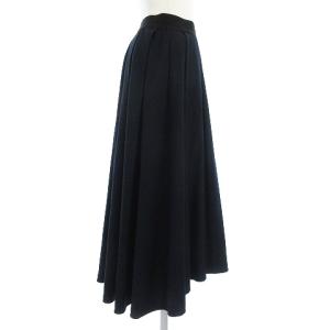 ADORE カーポディーラーナスカート ロング フレア アシンメトリー 無地 531-7220027 ダークネイビー 濃紺 36
