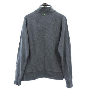 HUGO BOSS カットソー スウェット 長袖 ハーフジップ ロゴ刺繍 コットン グレー