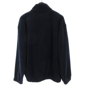 dunhill Golf フリースジャケット ゴルフウェア 長袖 ハーフジップ 刺繍 ネイビー L