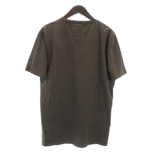 HUNTING WORLD タグ付き Tシャツ カットソー 半袖 プリント クルーネック コットン 81TS05 ブラウン L