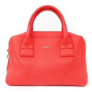 FURLA カプリッチョ サッチェル ショルダーバッグ ハンド 2WAY F6913 赤 レッド 鞄