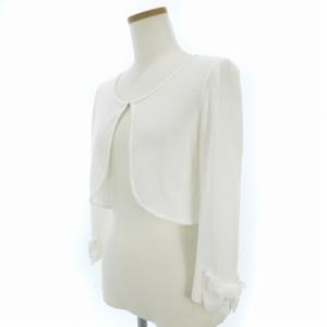 M'S GRACY ボレロ カーディガン ショート丈 リボンモチーフ TZ-918124 ホワイト 38