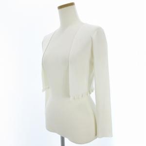 TOCCA ニット カーディガン ボレロ 長袖 ショート丈 ホワイト