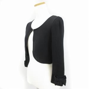 M'S GRACY ボレロ カーディガン ショート丈 リボンモチーフ TZ-918124 ブラック