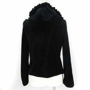 M'S GRACY ベロア フリル パーカー 長袖 IT-014508 ブラック 38