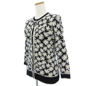 GRACE CONTINENTAL 21SS フラワー ジャガード ニット カーディガン 花柄 黒 ブラック 36
