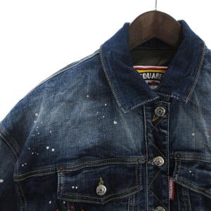 DSQUARED2 S74AM1309 22年製 リバーシブルデニムジャケット 中綿 46 紺