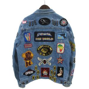 Supreme 18SS PATCHES DENIM TRUCKER JACKET デニムジャケット XL 青