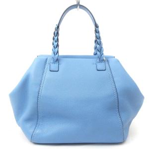 TORY BURCH ハーフムーンスモールサッチェル ハンドバッグ レザー 12169639 ブルー