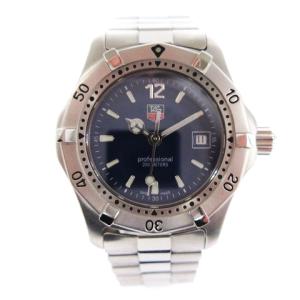TAG Heuer WK1313-0 プロフェッショナル 腕時計 デイト クオーツ 青文字盤 シルバーカラー ジャンク