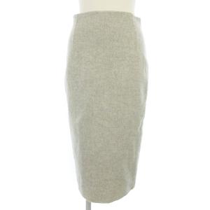 19AW タイトスカート ひざ丈 ウール カシミヤ混 バックジップ MB194-6006 グレー 2