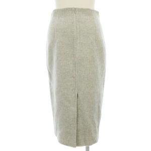 MADISONBLUE 19AW タイトスカート ひざ丈 ウール カシミヤ混 バックジップ MB194-6006 グレー 2