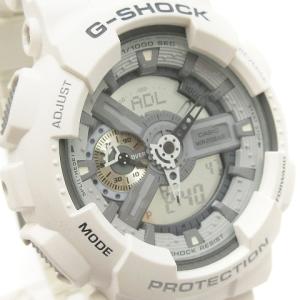 CASIO G-SHOCK 美品 ビッグケース デジタル アナログ コンビネーションモデル 腕時計 クオーツ GA-110C-7AJF 白 ホワイト ウォッチ