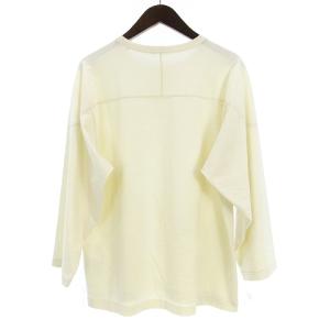 COMOLI 美品 18AW フットボールTシャツ カットソー 長袖 ロンT 丸首 クルーネック N03-05001 コットン 白 ホワイト