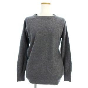 カシミヤ100% ニット セーター 長袖 無地 グレー