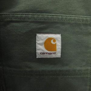 Carhartt 美品 SINGLE KNEE PANT ワークパンツ ペインター ロゴ ワッペン ジッパーフライ カーキ 28X32