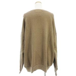 REMI RELIEF スウェット トレーナー 長袖 丸首 クルーネック オーバーサイズ 無地 茶系 ブラウン F