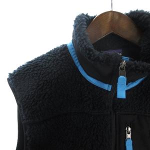 Patagonia クラシックレトロX ボアベスト ジップアップ ロゴ ワッペン STY23048FA22 紺 M
