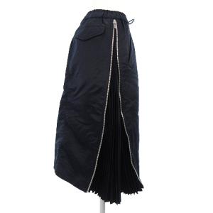 sacai 18年 サイドプリーツスカート 2 紺