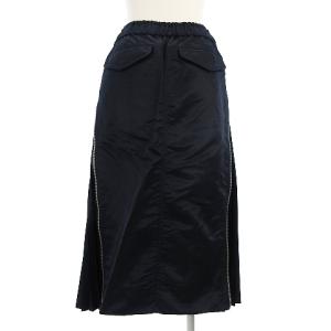 sacai 18年 サイドプリーツスカート 2 紺