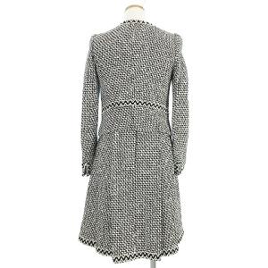 TO BE CHIC LINTON セットアップ フォーマル ワンピース ひざ丈 ノースリーブ ボックスプリーツ ノーカラージャケット ツイード