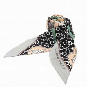 朝の散歩 ツイリー  スカーフ シルク ピンク ベージュ