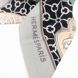 HERMES 朝の散歩 ツイリー  スカーフ シルク ピンク ベージュ