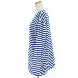 Shinzone マリンボーダーTシャツ カットソー 長袖 ボートネック コットン 19SMSCU93 青 ブルー F