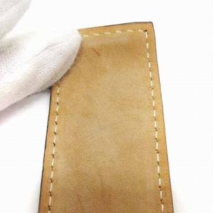 LOEWE アナグラム スラップブレスレット バングル スモール レザー 黒 ブラック AA