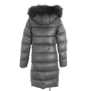 DUVETICA デネブ Deneb ダウンコート ミドル丈 ファー付フード ナイロン 無地 グレー 38